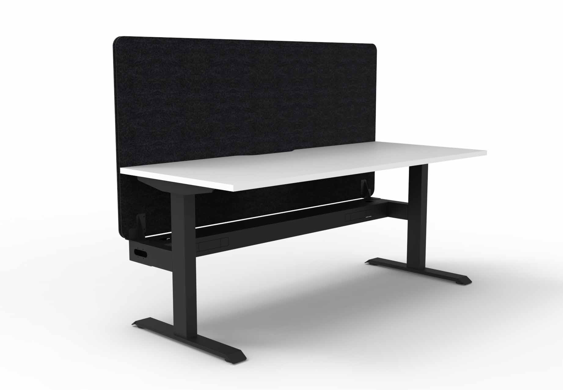 Boost Static Single Sided Workstation with Cable Tray and Eco Screen
